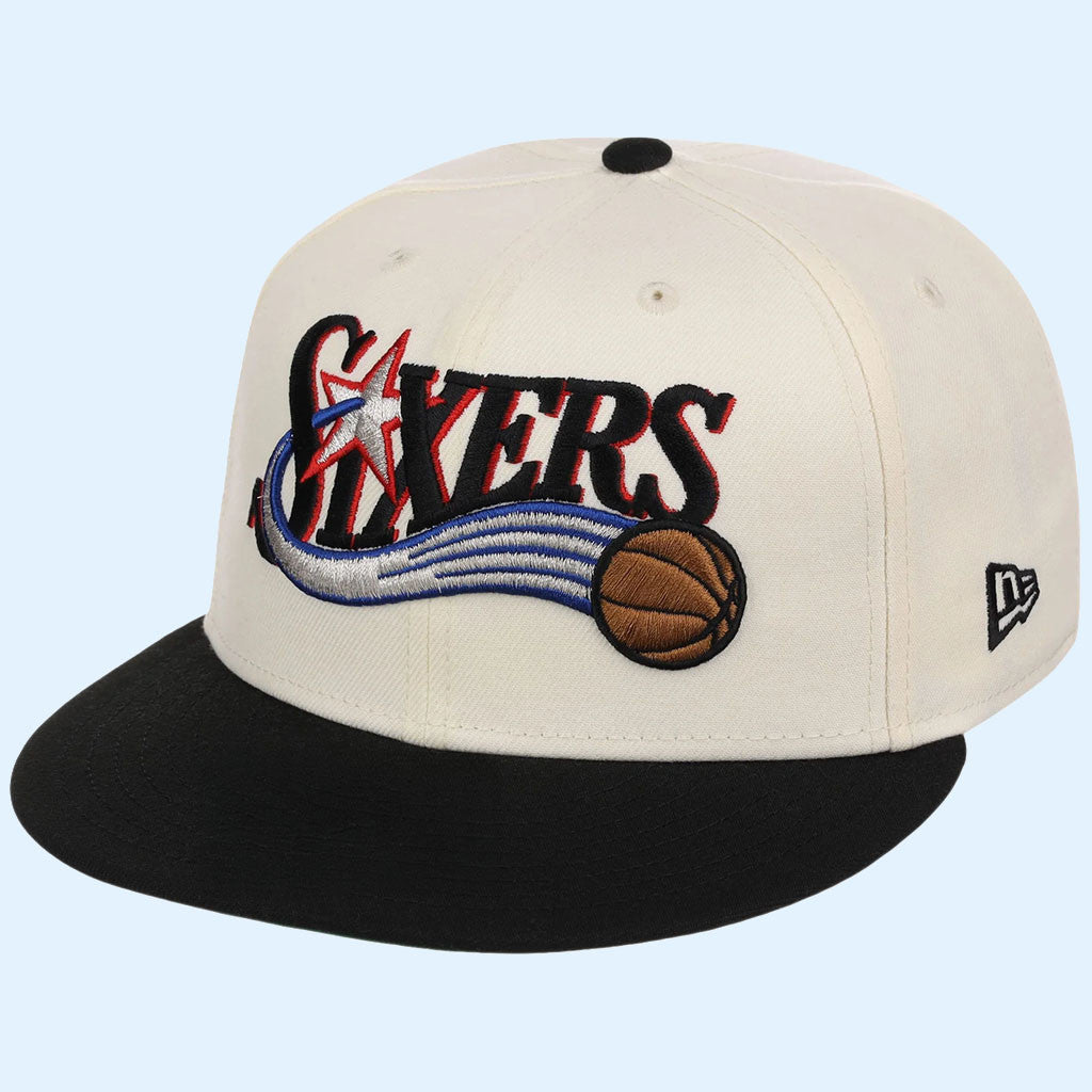 NBA Chrome OTC X Lids Hat Drop Merch Philadelphia 76Ers New Era Snapback Hat Basketball Gifts