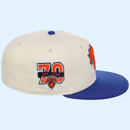 NBA Chrome OTC X Lids Hat Drop Merch New York Knicks New Era Snapback Hat NY Knicks Merch Gifts