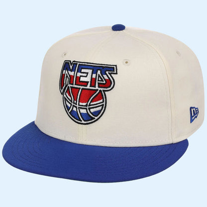NBA Chrome OTC X Lids Hat Drop Merch New Jersey Nets New Era Snapback Hat Basketball Fan Gifts
