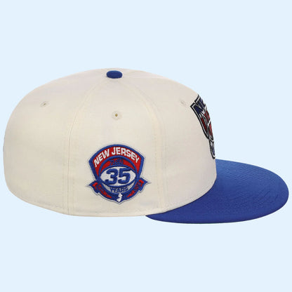 NBA Chrome OTC X Lids Hat Drop Merch New Jersey Nets New Era Snapback Hat Basketball Fan Gifts