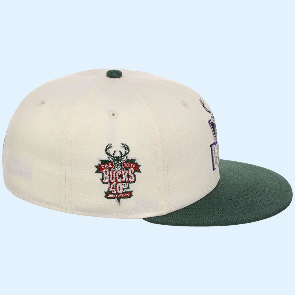 NBA Chrome OTC X Lids Hat Drop Merch Milwaukee Bucks New Era Snapback Hat Basketball Lover Gift