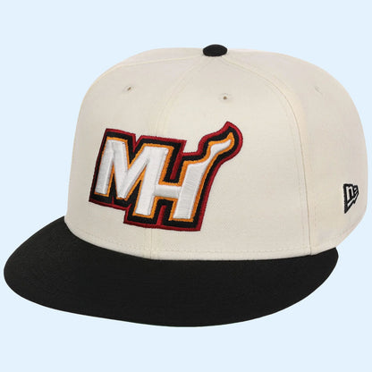 NBA Chrome OTC X Lids Hat Drop Merch Miami Heat New Era Snapback Hat Gift For Basketball Lover