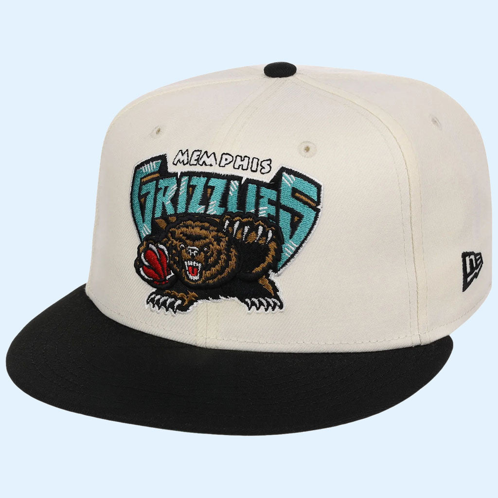 NBA Chrome OTC X Lids Hat Drop Merch Memphis Grizzlies New Era Snapback Hat Cool Gifts For Fans