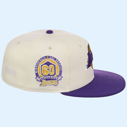 NBA Chrome OTC X Lids Hat Drop Merch Los Angeles Lakers New Era Snapback Hat Basketball Gifts