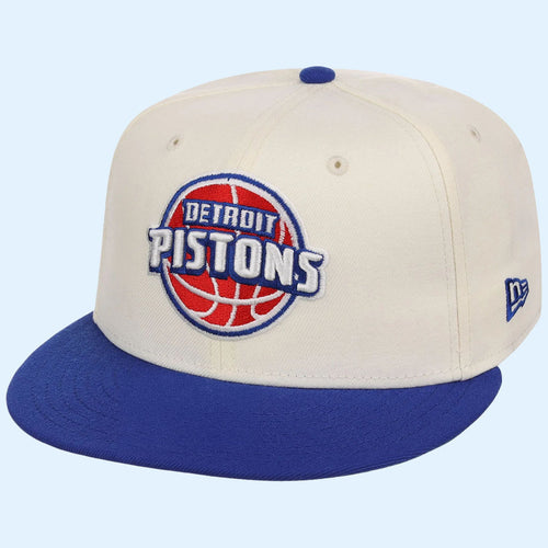 NBA Chrome OTC X Lids Hat Drop Merch Detroit Pistons New Era Snapback Hat Basketball Fan Gear