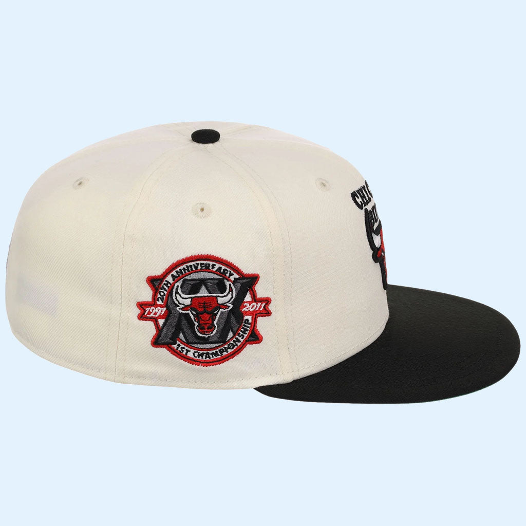 NBA Chrome OTC X Lids Hat Drop Merch Chicago Bulls New Era Snapback Hat Embroidered Bulls Merch