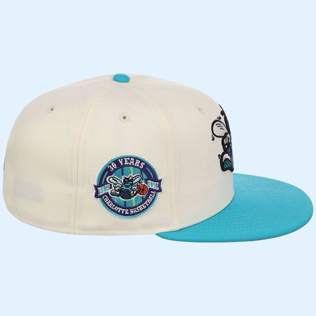 NBA Chrome OTC X Lids Hat Drop Merch Charlotte Hornets New Era Snapback Hat Present For Fans