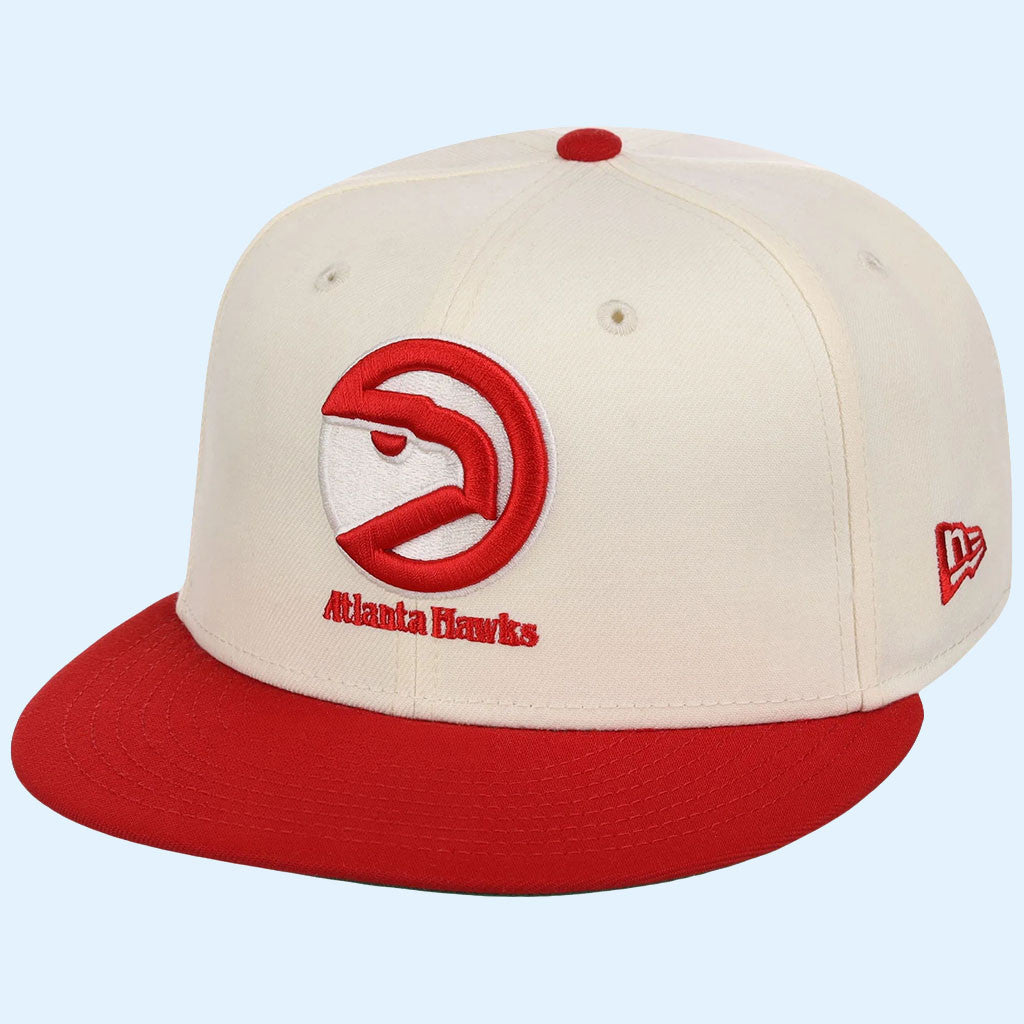 NBA Chrome OTC X Lids Hat Drop Merch Atlanta Hawks New Era Snapback Hat Basketball Fan Gifts