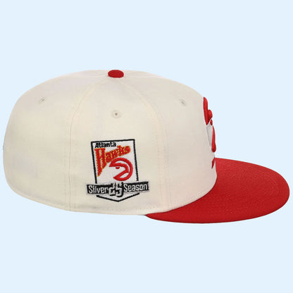 NBA Chrome OTC X Lids Hat Drop Merch Atlanta Hawks New Era Snapback Hat Basketball Fan Gifts