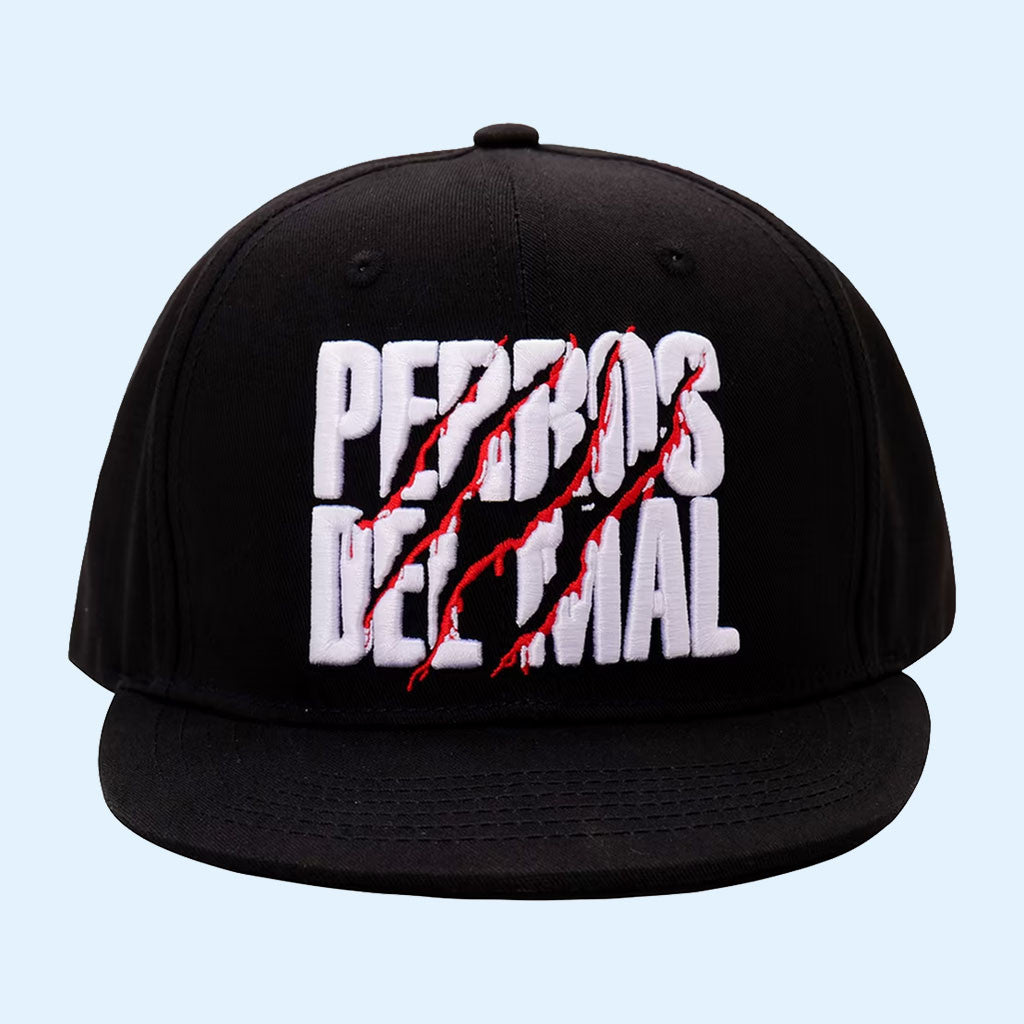 Los Perros Del Mal Merch 2026 Black Los Perros Del Mal Logo Snapback Hat Embroidered WWE Merch