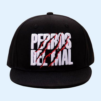 Los Perros Del Mal Merch 2026 Black Los Perros Del Mal Logo Snapback Hat Embroidered WWE Merch