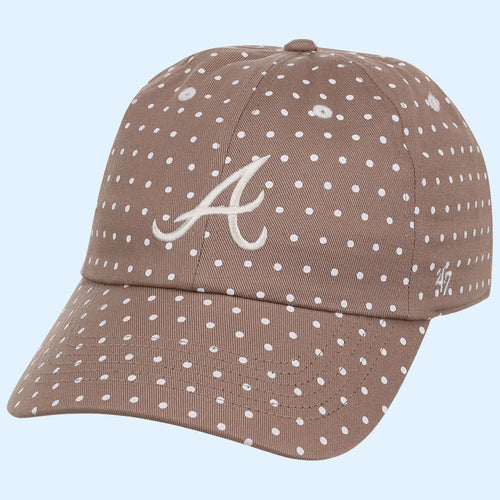 Lids Hat Drop Polka Dot Collection Merch Atlanta Braves 47 Clean Up Hat Embroidered Fans Gifts