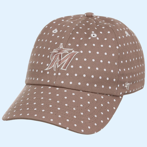Lids Hat Drop Polka Dot Collection Merch Miami Marlins 47 Clean Up Hat Embroidered Fan Gifts