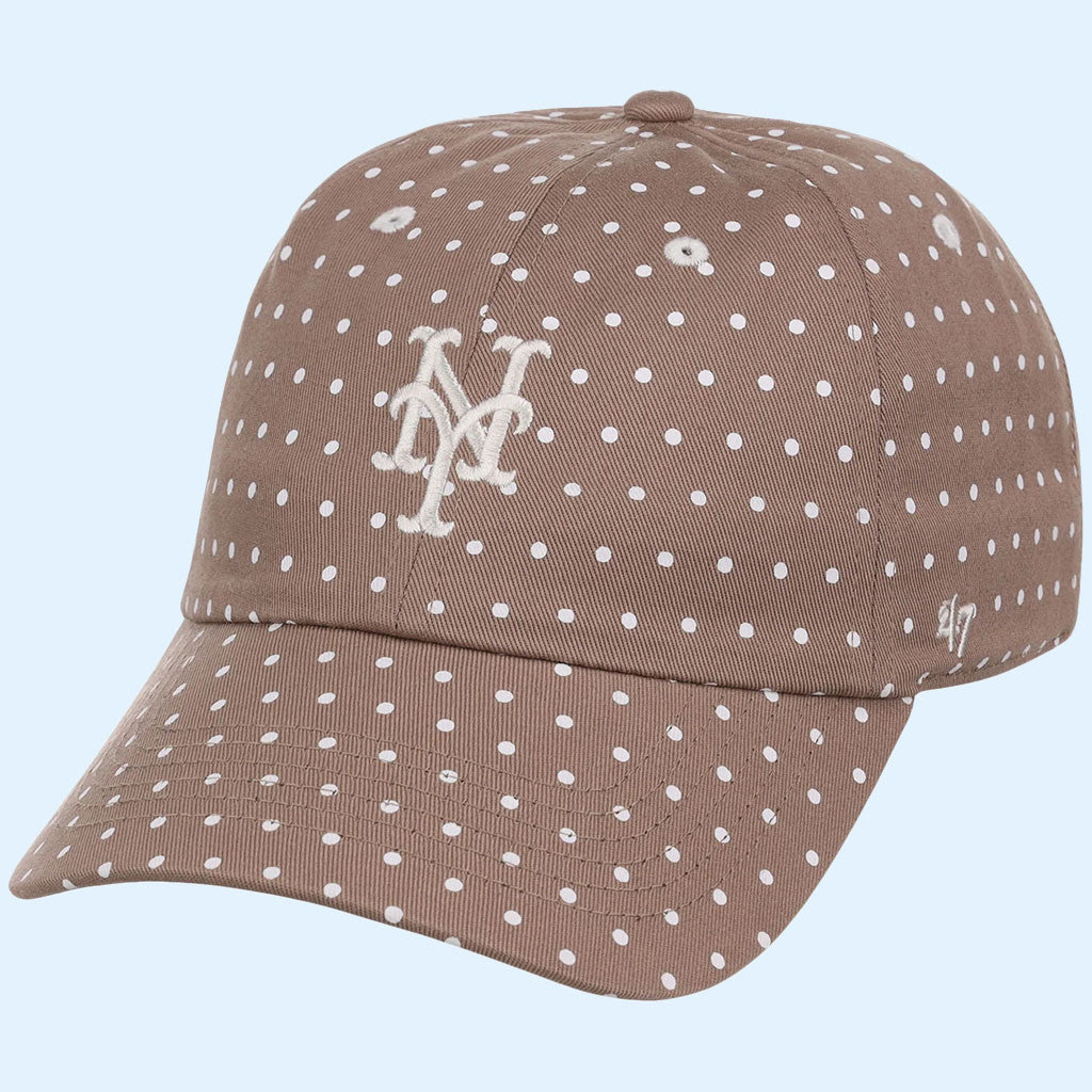 Lids Hat Drop Polka Dot Collection Merch New York Mets 47 Clean Up Hat Embroidered Fans Gifts