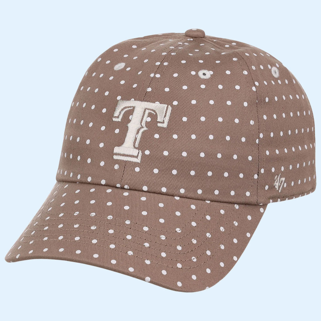 Lids Hat Drop Polka Dot Collection Merch Texas Rangers 47 Clean Up Hat Embroidered Mom Gifts