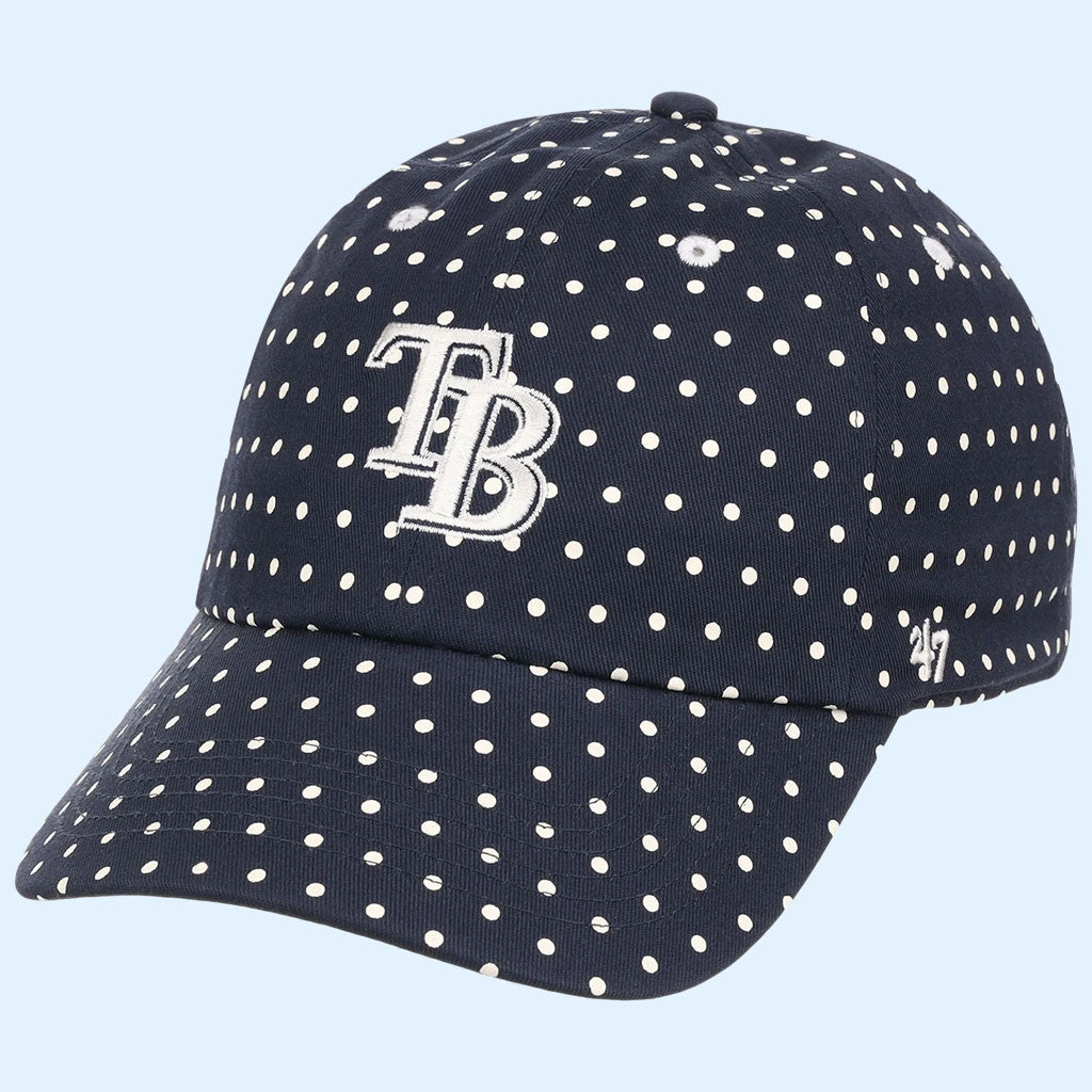 Lids Hat Drop Polka Dot Collection Merch Tampa Bay Rays 47 Navy Hat Embroidered Gifts For Fan