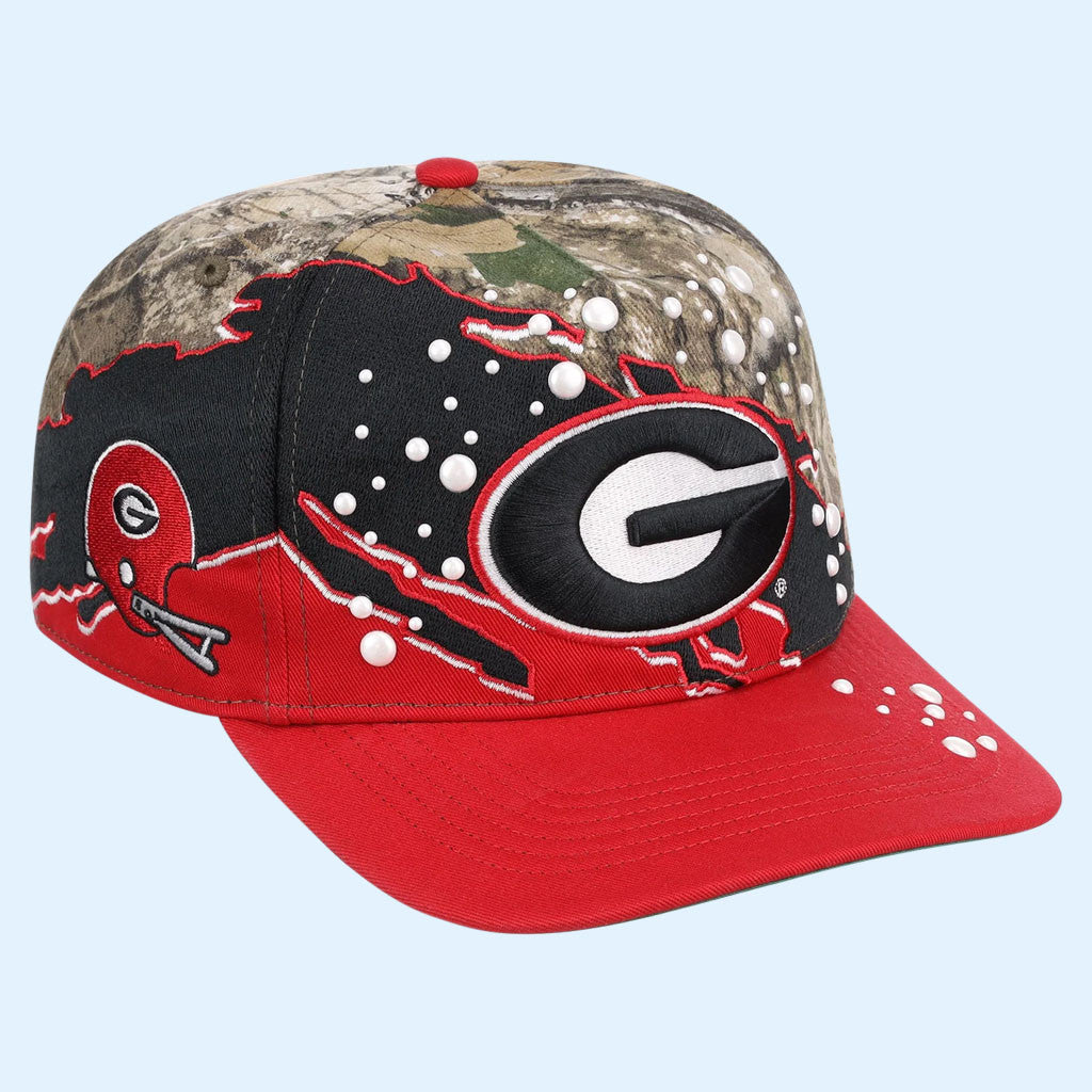 Lids Hat Drop UGA x Quavo Georgia Pack Collection Merch Georgia Bulldogs 47 Camo Hat Embroidered