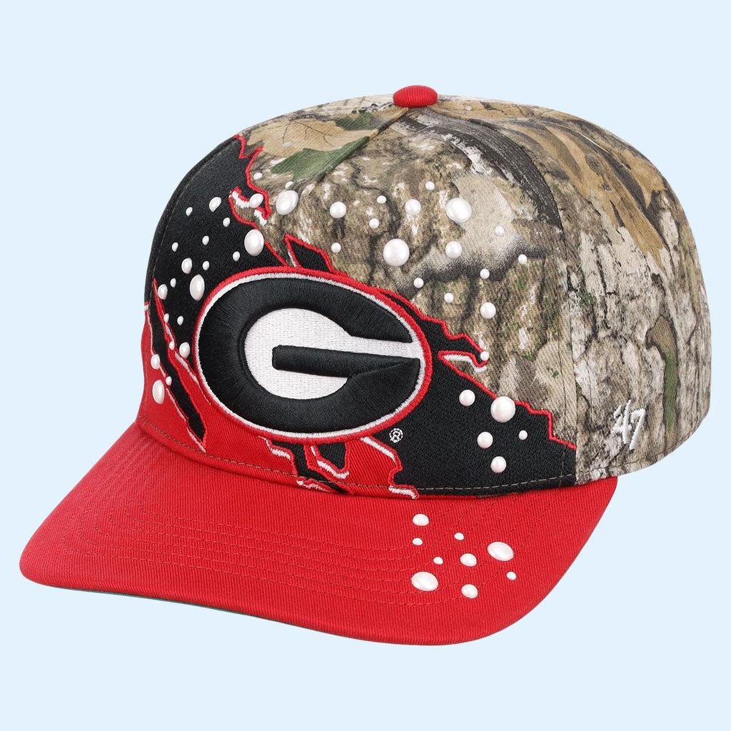 Lids Hat Drop UGA x Quavo Georgia Pack Collection Merch Georgia Bulldogs 47 Camo Hat Embroidered