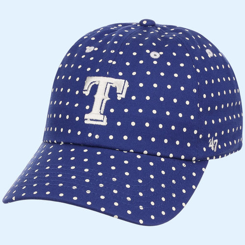 Lids Hat Drop Polka Dot Collection Merch Texas Rangers 47 Blue Hat Embroidered Gifts For Fan