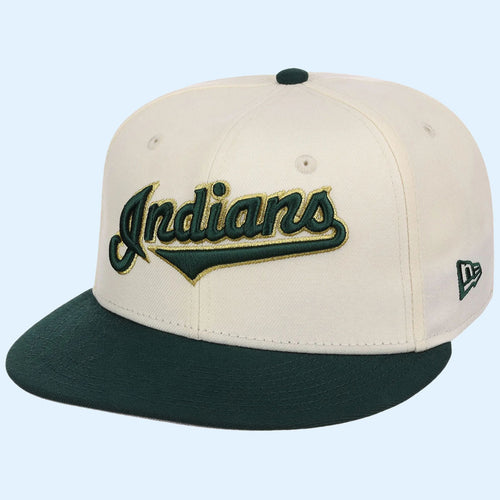 Lids Hat Drop Gilded Ivy Collection Merch Cleveland Indians New Era Snapback Hat Embroidered