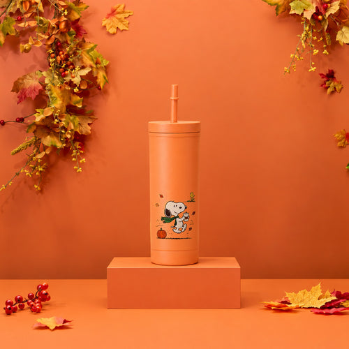 Starbucks X Peanuts Merch 2026 Snoopy Tumbler Orange Starbucks Peanuts Fall Merch Cute Gifts