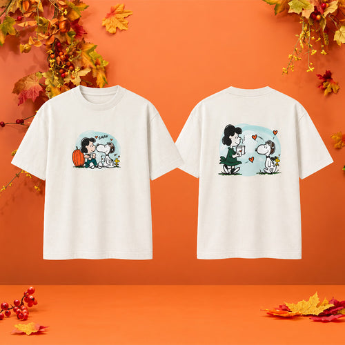 Starbucks X Peanuts Merch 2026 Snoopy Lucy T-Shirt Cute Fall Apparel Gift For Snoopy Lover