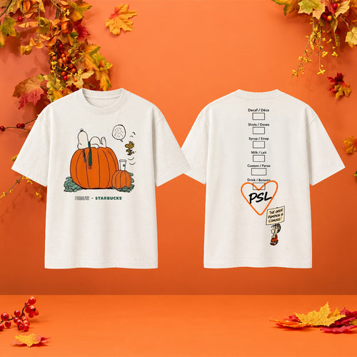 Starbucks X Peanuts Merch 2026 Snoopy T-Shirt The Great Pumpkin Is Coming Shirt Fall Gift Ideas