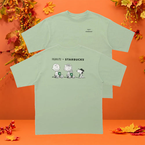 Starbucks X Peanuts Merch 2026 Snoopy Charlie Brown Sally T-Shirt Cute Gifts For Cartoon Fans