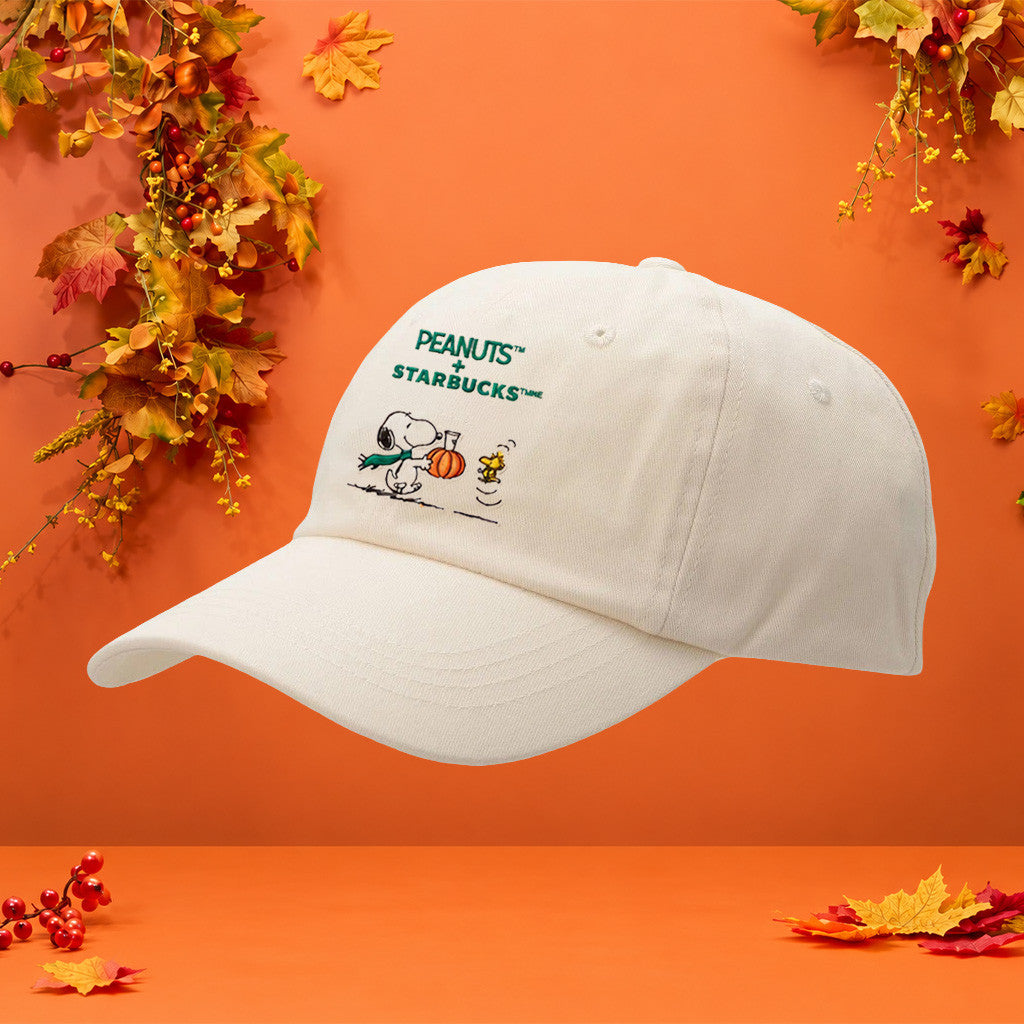 Starbucks X Peanuts Merch 2026 Snoopy Hat Starbucks Fall Baseball Cap Gift For Snoopy Lover
