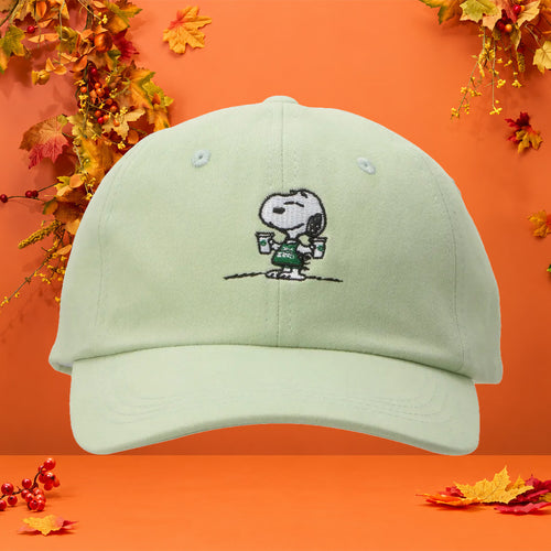 Starbucks X Peanuts Merch 2026 Snoopy Embroidered Hat Starbucks Peanuts Collab Cap BFF Gifts
