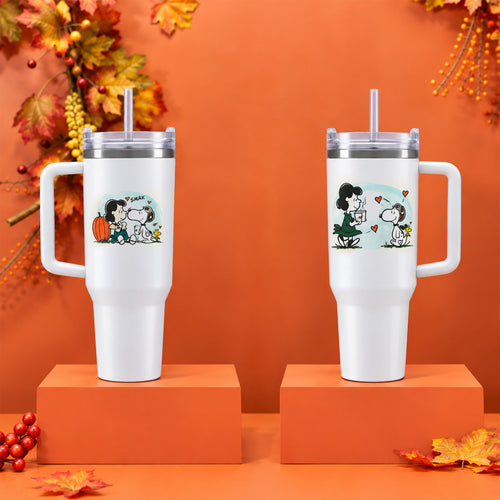 Starbucks X Peanuts Merch 2026 Snoopy Lucy Tumbler Cute Pumpkin Cup Starbucks Fall Merch 2026