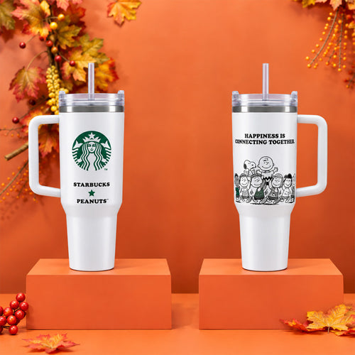 Starbucks X Peanuts Merch 2026 Snoopy Charlie Brown Tumbler Starbucks Peanuts Collab Cups White