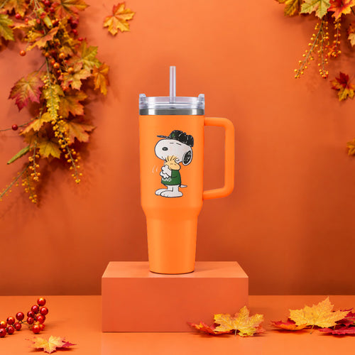 Starbucks X Peanuts Merch 2026 Snoopy And Tumbler Orange Fall Gear Gift For Friends