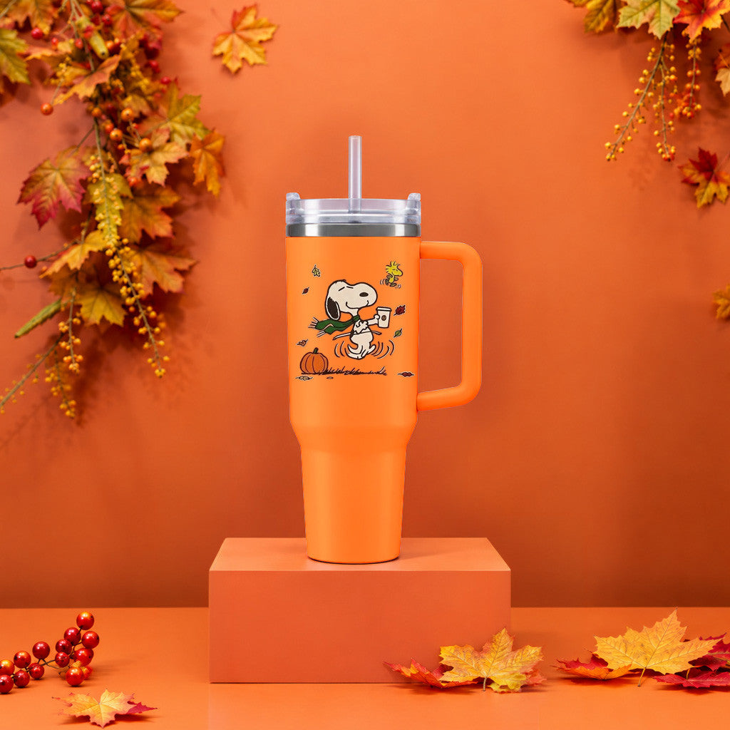 Starbucks X Peanuts Merch 2026 Snoopy Woodstock Tumbler Orange Snoopy Cups Fall Presents