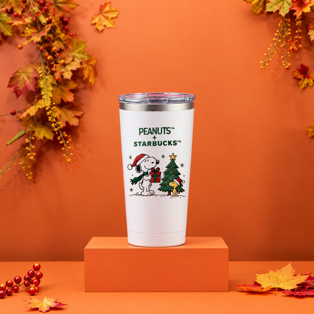 Starbucks X Peanuts Merch 2026 Snoopy Tumbler Cute Cartoon Characters Cups Gift For Christmas