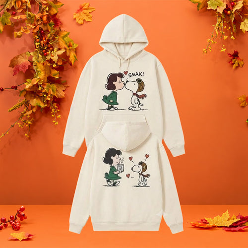 Starbucks X Peanuts Merch Snoopy And Lucy Hoodie Starbucks Peanuts Fall Apparel Collection 2026