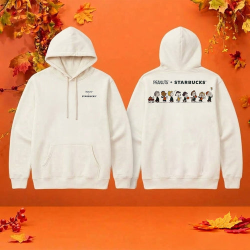 Starbucks X Peanuts Merch Peanuts Characters Hoodie Starbucks Peanuts Fall Apparel Collection