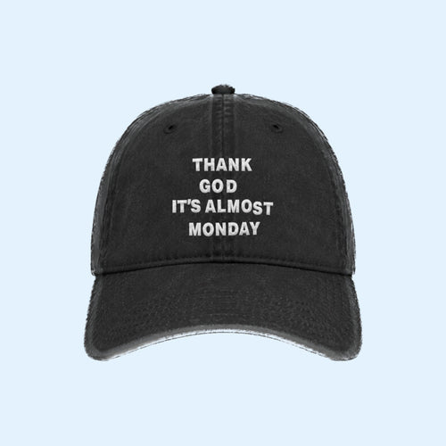 Almost Monday Merch 2026 Thank God Hat Embroidered Gift For Pop Music Lovers
