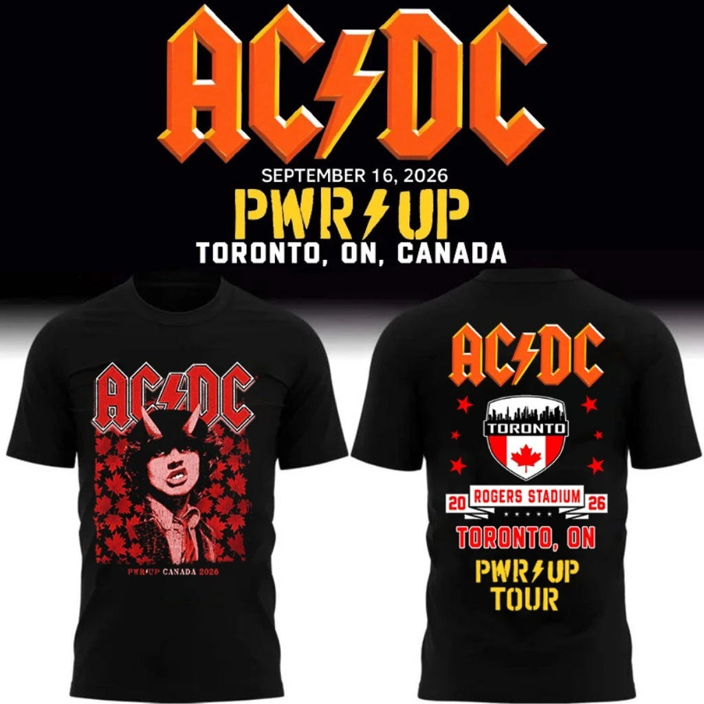 ACDC Canada Tour 2026 T-Shirt Toronto Rogers Stadium Skyline Shirt ACDC PWR UP Tour Merch
