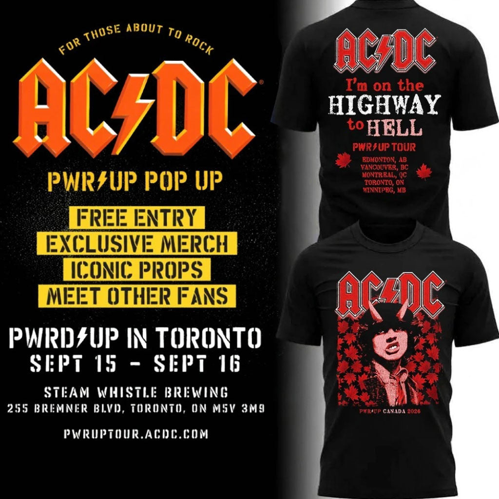 ACDC PWR UP Toronto 2026 Concert Shirt Rogers Stadium Event Shirt ACDC Merch Gift For Music Fan