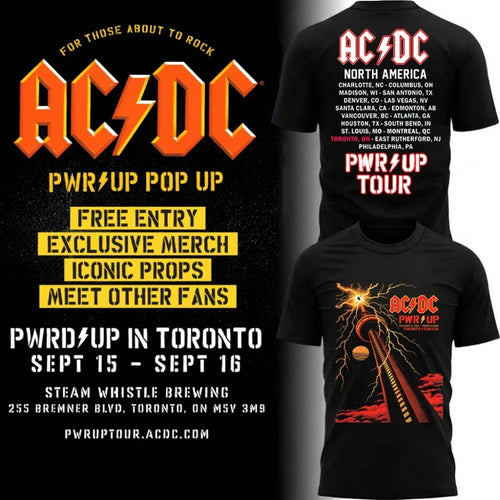 ACDC Toronto Canada Event Tee At Rogers Stadium September 16 2026 T-Shirt ACDC Merch Gifts