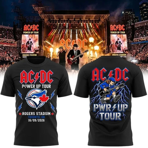 ACDC X Toronto Blue Jays Merch Power Up Tour 2026 Rogers Stadium Toronto T-Shirt Fan Gifts