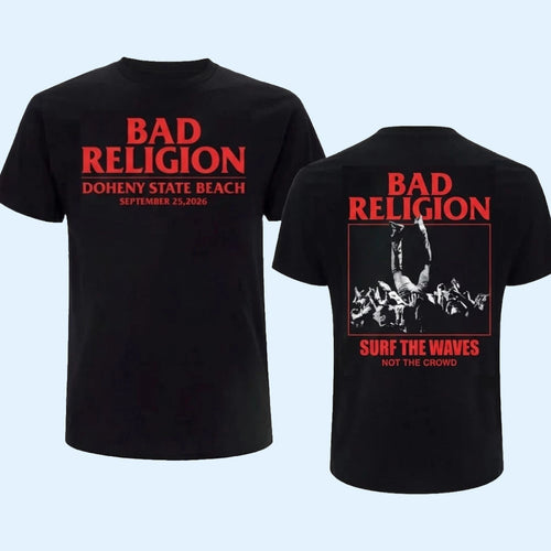 Bad Religion Merch Dana Point California Event T-Shirt At Doheny State Beach Sept 25 2026 Shirt