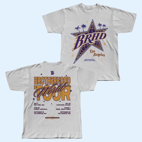 Brotherhood Merch 2026 Brotherhood LA T-Shirt Brotherhood World Tour Dates Shirt Fan Gifts