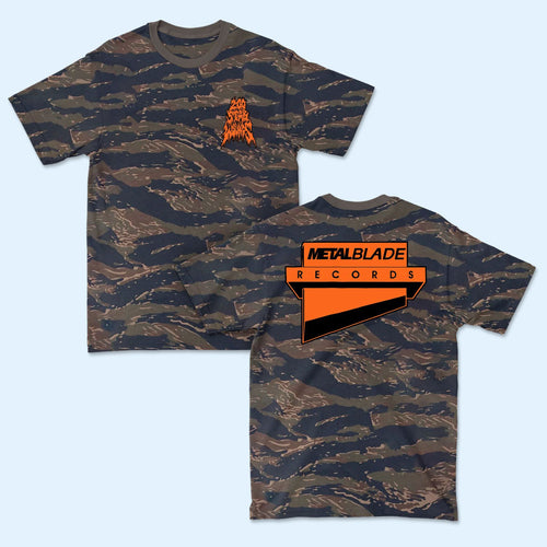200 Stab Wounds Merch 2026 Tiger Camo T-Shirt Metal Blade Records Shirt Gift For Band Fans