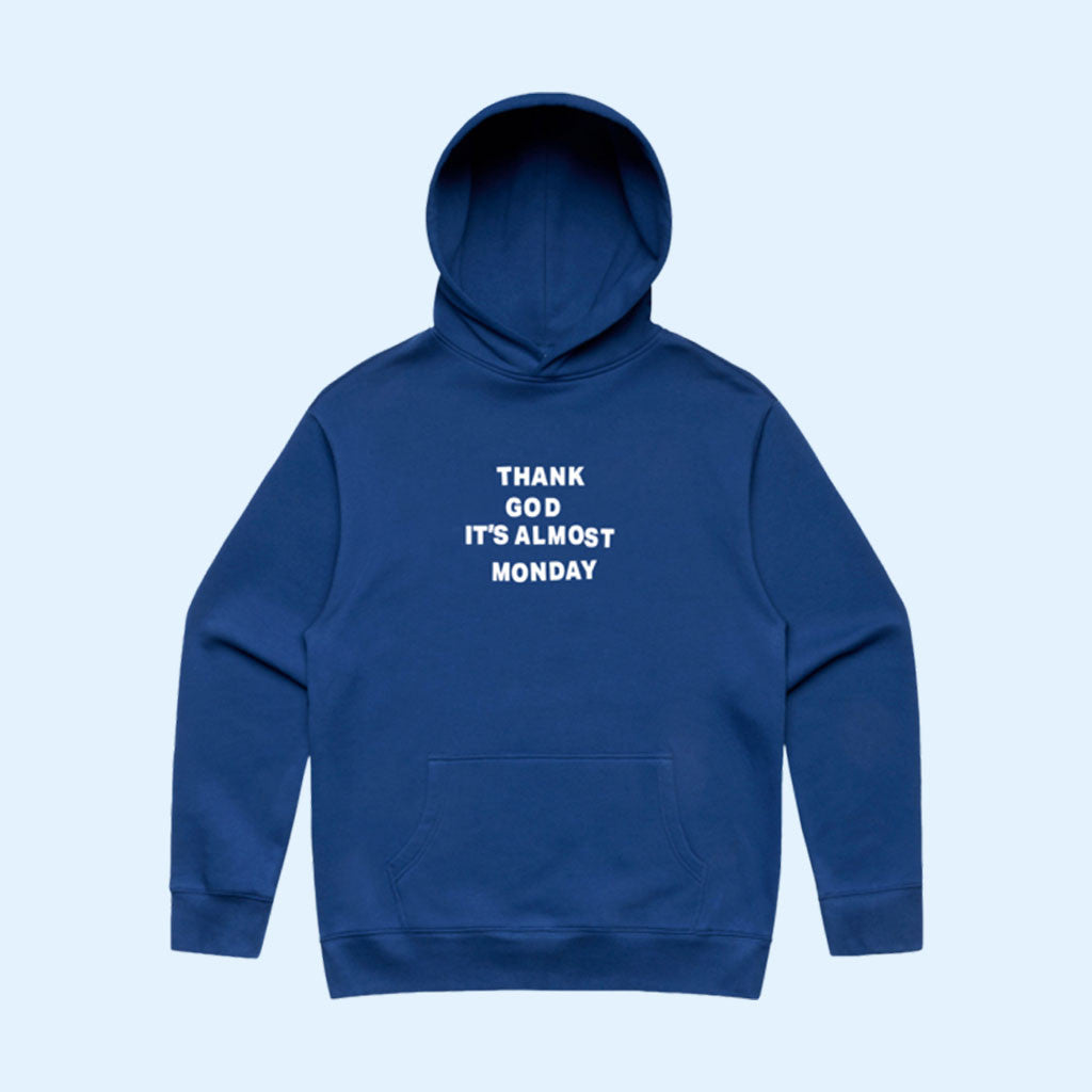 Almost Monday Merch 2026 Thank God Hoodie Present Ideas For Music Lovers