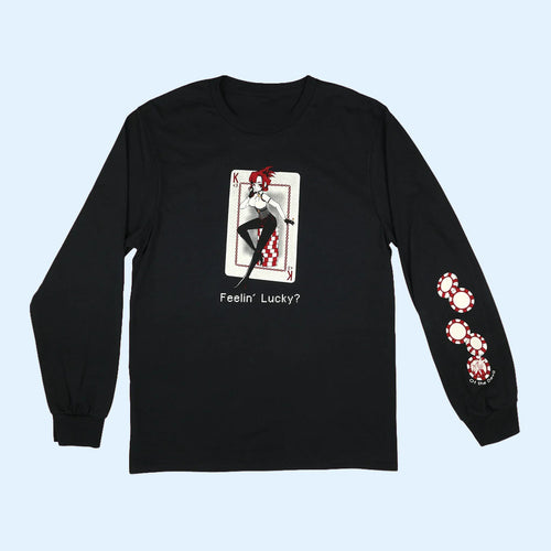 Of The Devil Merch 2026 Feeling Lucky Long Sleeve Shirt Present For Video Game Lovers
