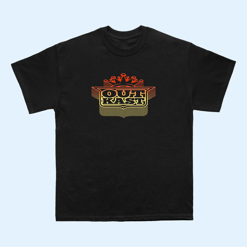 Outkast Merch 2026 Gold Dot Logo Black T-Shirt Best Gifts For Hip Hop Lovers