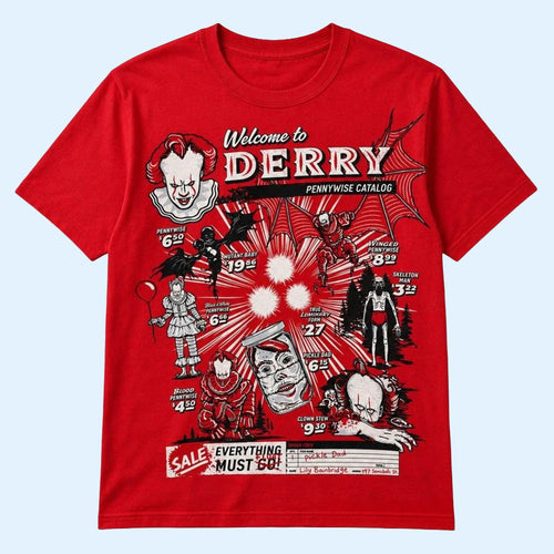 Welcome To Derry Merch 2026 Pennywise Catalog Halloween 2026 T-Shirt IT Merch Horror Fan Gifts