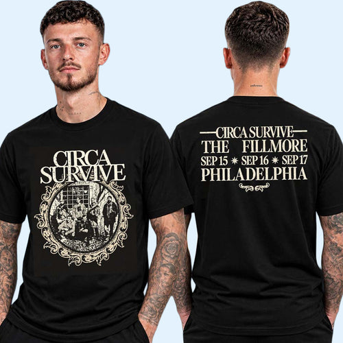 Circa Survive Philadelphia PA Event T-Shirt At The Fillmore Shirt Circa Survive Merch 2026